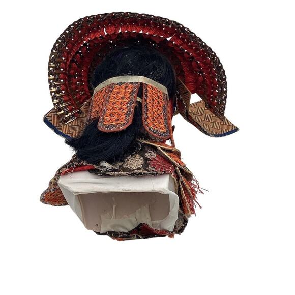 Vintage Japanese Samurai Doll with Kabuto Helmet Showa Era 9”Figure - Picture 5 of 13